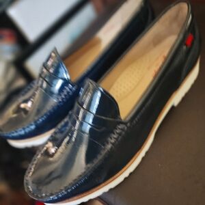 Marc Joseph Blue Patent loafers size 9 NEW